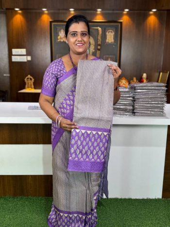 Black Checks Saree