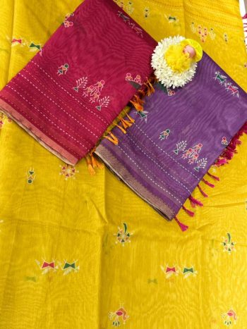 Digital Chanderi Cotton Saree